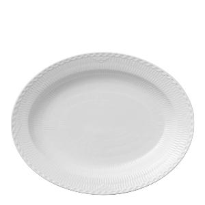 Royal Copenhagen White Fluted Half Lace Fat Oval 36 cm