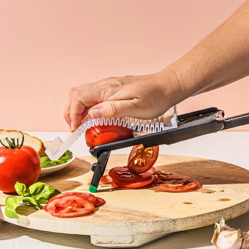 Dreamfarm Mandolin med fingerskydd 28,5 cm svart/grön