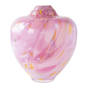 Magnor Unik Skulptur Konstglas 31 cm Rosa