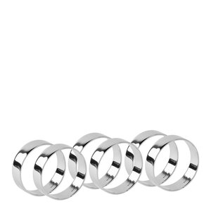 Broste Copenhagen Ring servettring 4,5 cm 6-pack silverfärgad