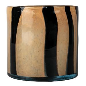ByOn Calore Ljuslykta 15x15 cm Beige/Svart Rand