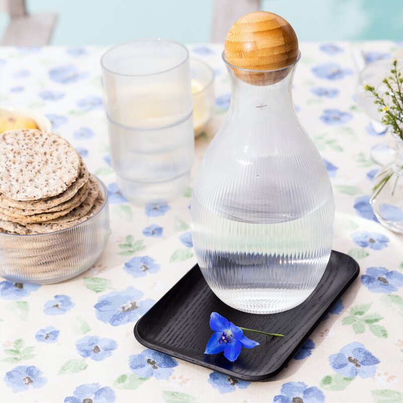 Sagaform Eden vaxad duk 150x250 cm blå mix