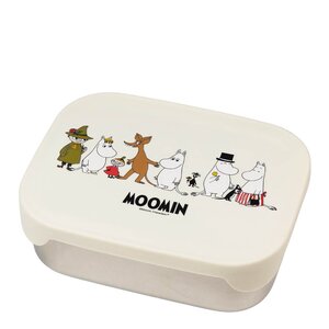 Rätt Start Mumin matlåda plåt 17,5x13,5 cm Familj beige