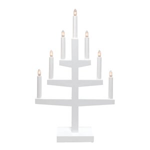 Star Trading Trapp adventsljusstake 54x34 cm vit