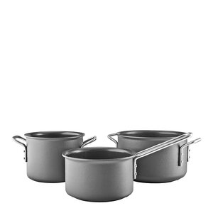 Eva Trio Grey Line Grytset 3 delar 1,8/2,5/3,8 L keramisk Slip-Let