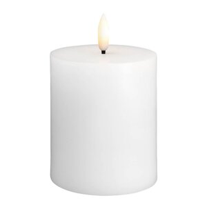 Moods & More Blockljus LED 7,4x10 cm silk white