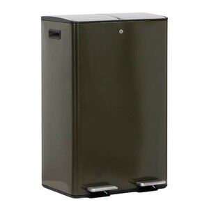 House Doctor Sort soptunna dubbla fack 2x30 L grön