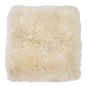 Natures Collection Sittdyna New Zealand fårskinn lång ull 40x40 cm linen