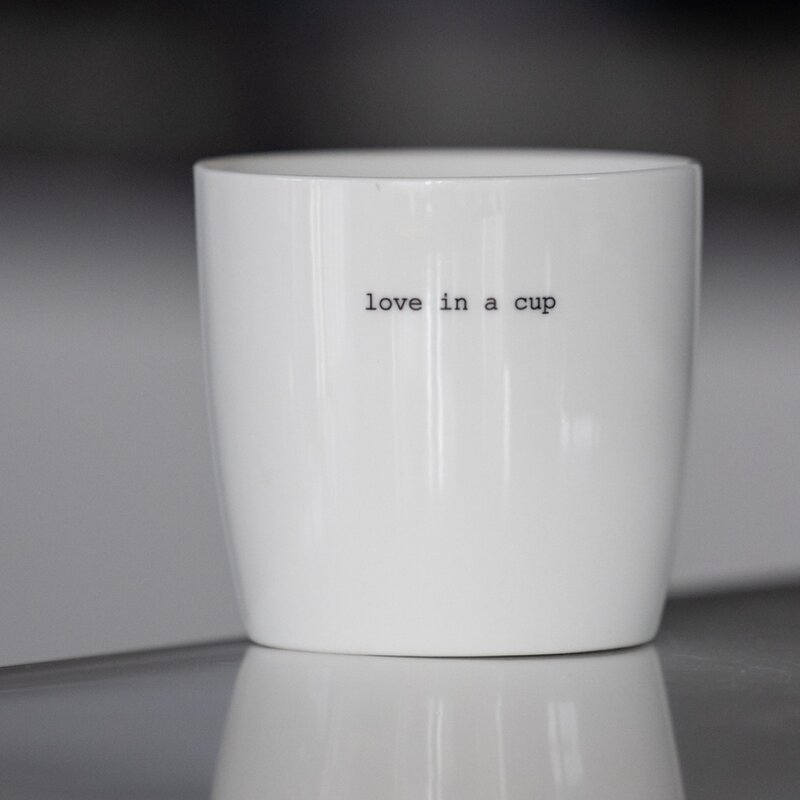 Sögne Home Sögne Mugg 30 cl Love in a cup Vit