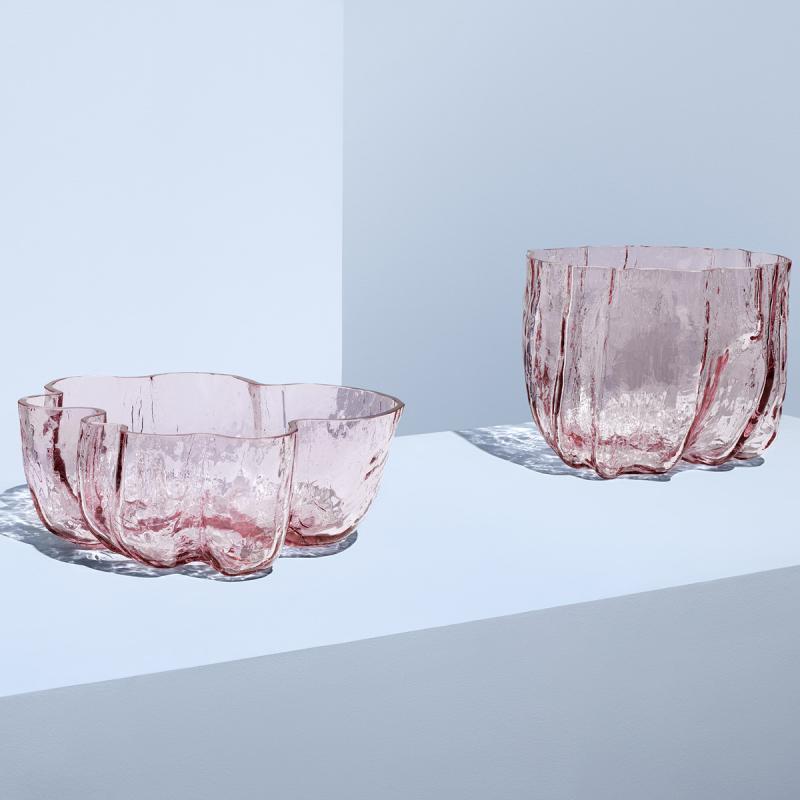 Kosta Boda Crackle Vas 17 cm Pink
