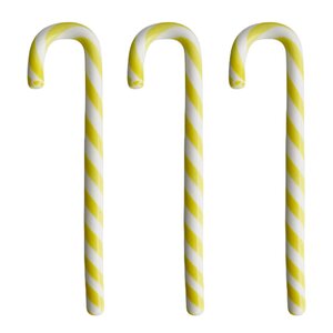 Kosta Boda Polka stav 17 cm 3-pack vit/gul