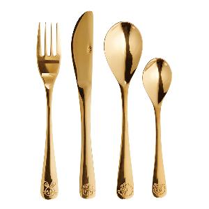 Aida Barnbestick 4 delar Guld