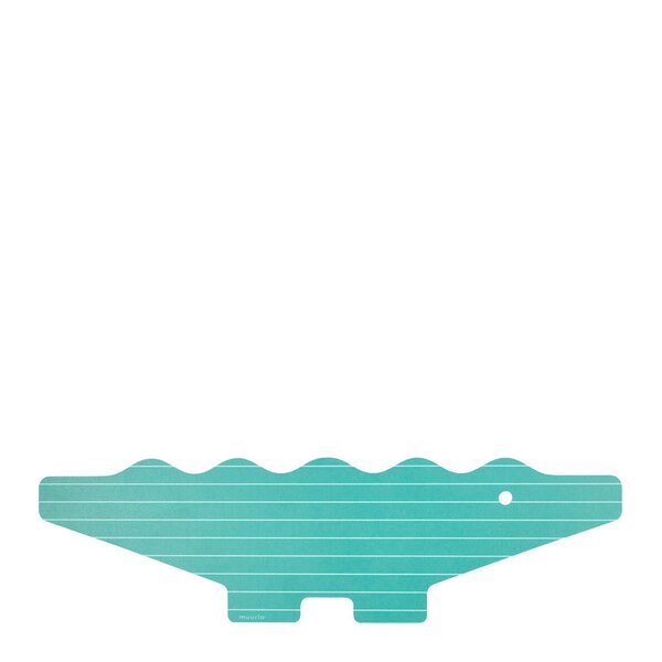 Muurla Fauna skärbräda/serveringsbricka Krokodil 44x12,5 cm grön