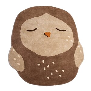 Lone Tepper Uggla ull golvmatta 113x120 cm taupe