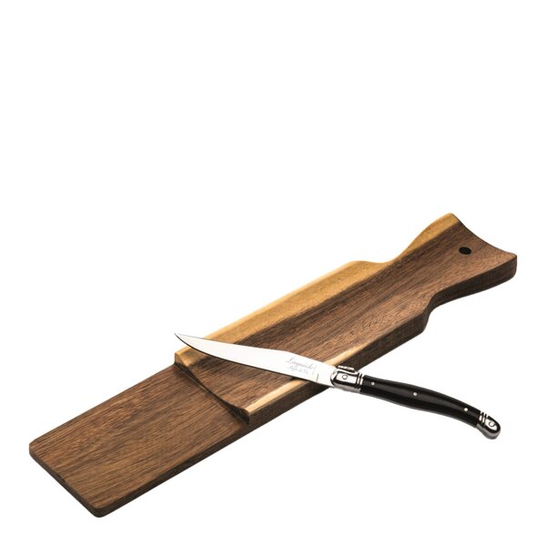 Laguiole Style de Vie Skärbräda med kniv för korv