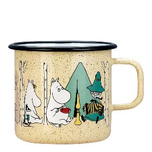 Muurla Mumin Emaljmugg Campers 8 dl Gul