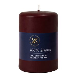Liljeholmens Blockljus stearin 6,8x10 cm vinröd