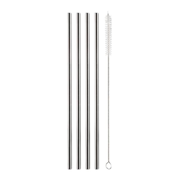 Cocktail Sugrör 4-pack Silver