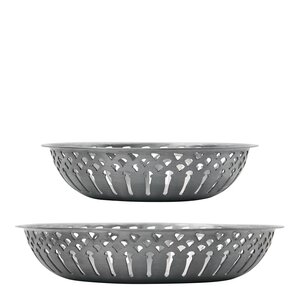 Nicolas Vahé Brödkorg 2-pack antik silverfinish