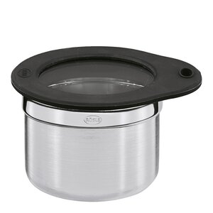 Rösle Förvaringsburk 30 cl 8x6,5 cm stål/klar/svart