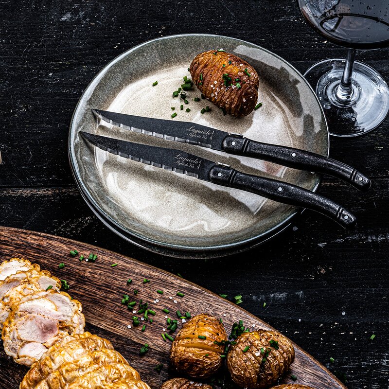 Laguiole Style de Vie Grillbestick kniv 23 cm 6-pack Stonewash