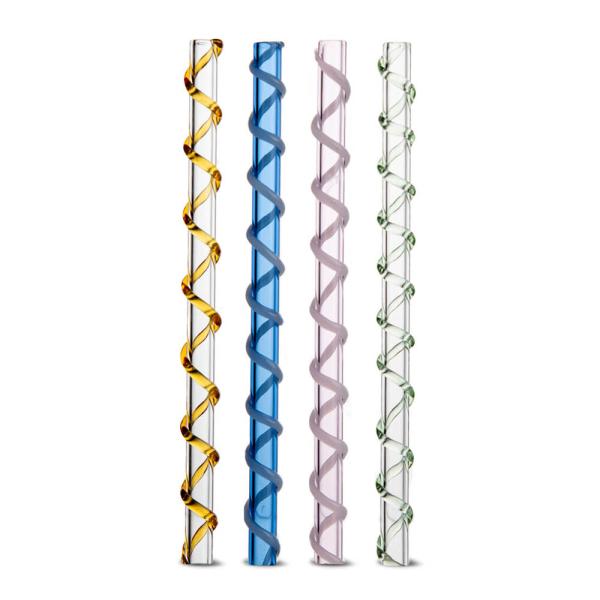 Celebrate Sugrör Glas 4-pack Multi