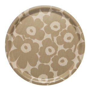 Marimekko Mini Unikko bricka 31 cm ljusbrun