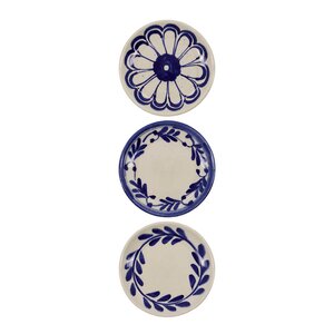 House Doctor Diva assiett 13 cm 3-pack blå/vit