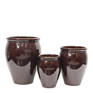 GUS Design Blanka blomkruka 25/32/40 cm 3-pack mörkbrun