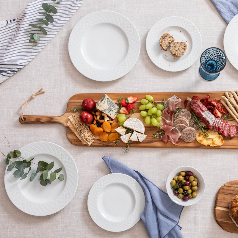 Tramontina Ingrid tallriksset 12 delar tre olika storlekar vit