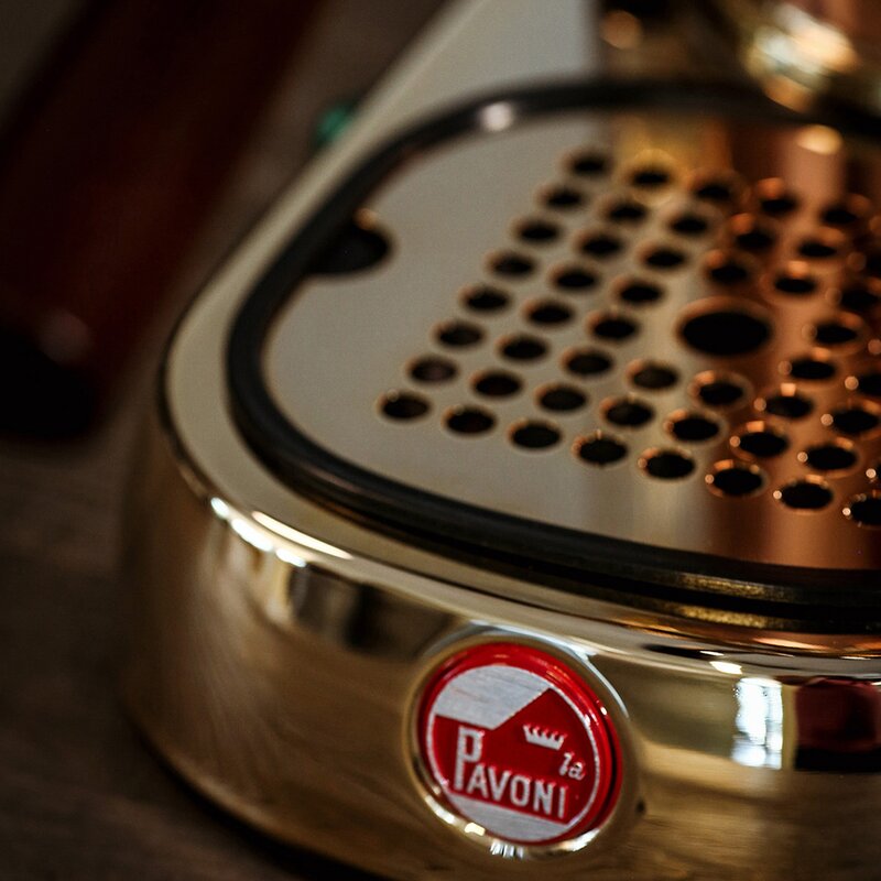 La Pavoni Professional Manuell Kaffemaskin med Hävarm Koppar/Brun