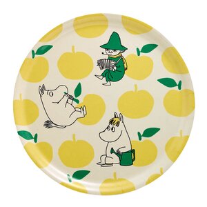 Muurla Mumin bricka rund 35 cm Glada Äpplen