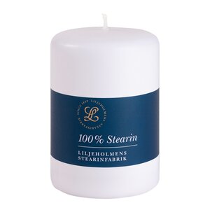 Liljeholmens Blockljus stearin 6,8x10 cm vit