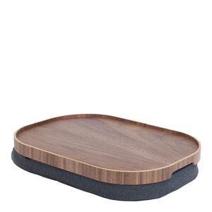 Bosign CurveLine anti-slip knäbricka 47x34 cm valnöt/grå