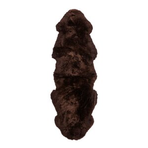 Natures Collection Fårskinn New Zealand lång ull 160 cm chocolate