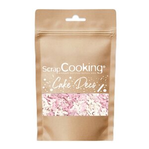 ScrapCooking Strössel enhörning 50 g rosa/vit