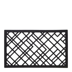 Tica Copenhagen Lines dörrmatta gummi 75x45 cm svart