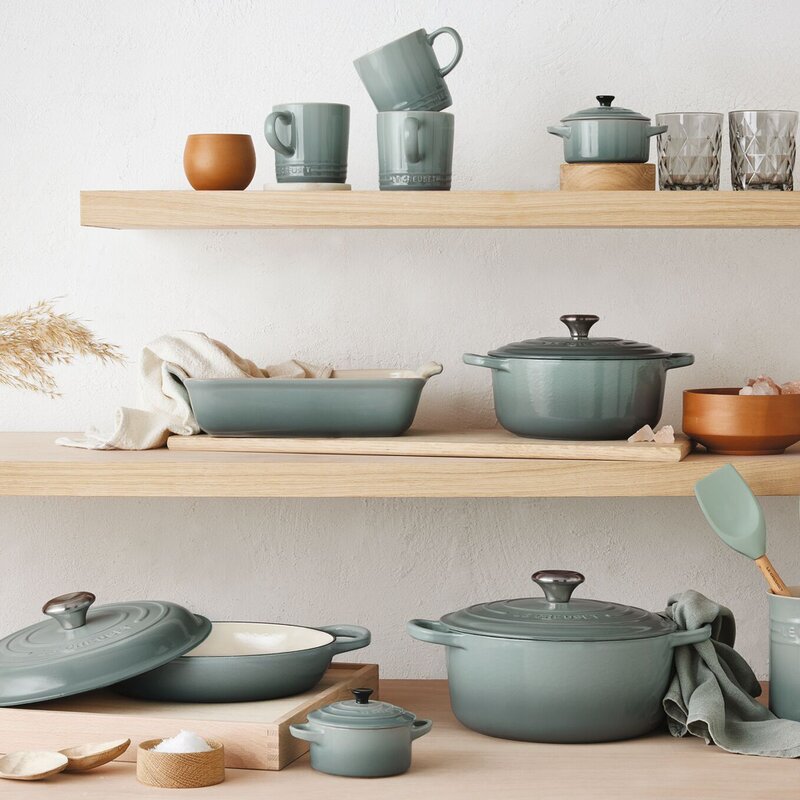 Le Creuset Heritage ugnsform 26 cm 2,4 L sea salt
