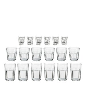 Aida Atelier Granit glas 18 delar 6x36 cl + 6x28 cl + 6x5 cl