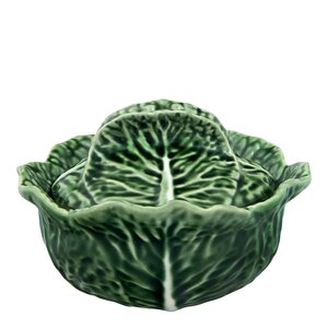 Bordallo Pinheiro Cabbage skål med lock 15,3 cm 40 cl kålgrön