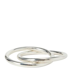 Lexington Double-Ring servettring mässing 4 cm silver