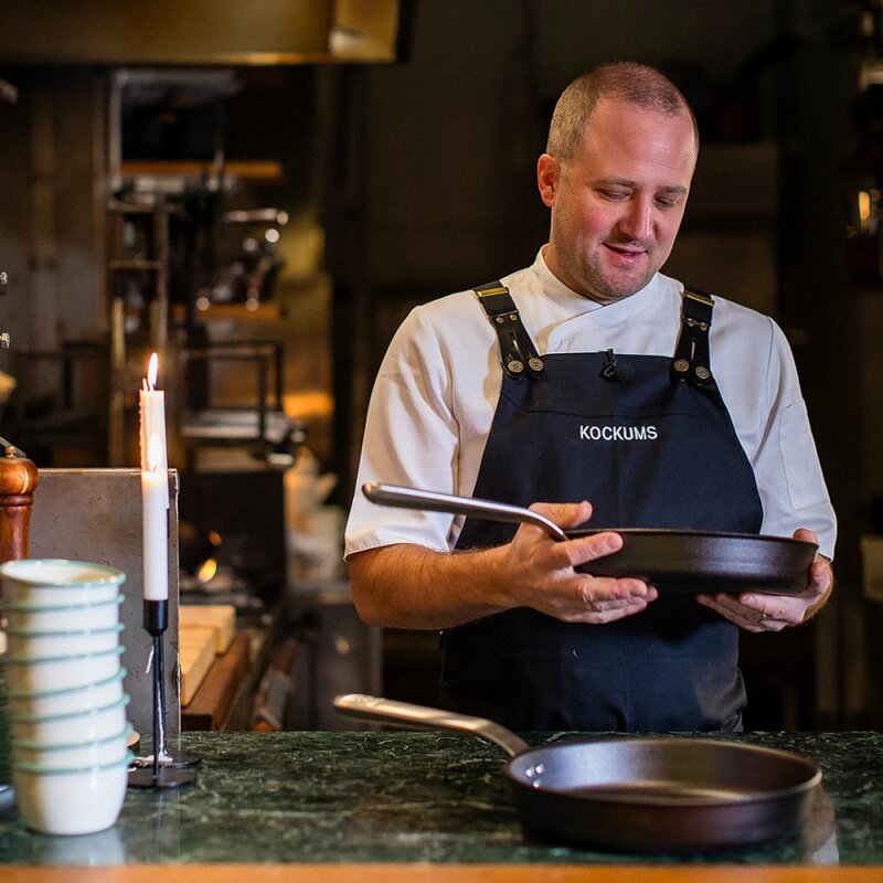 Kockums Jernverk Stekpanna med ergonomiskt handtag 28 cm kolstål