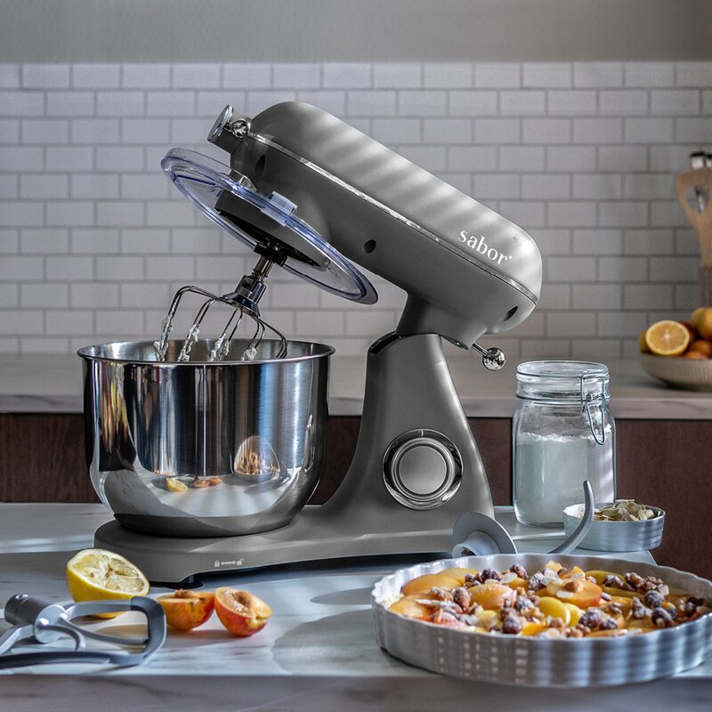 Sabor Ultimate köksmaskin 6,5 L med koppling ljusgrå/frostat