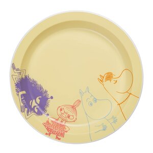 Martinex Mumin picknick tallrik 21,5 cm 2-pack ljusgul
