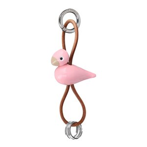 Kay Bojesen Denmark Kay Bojesen nyckelring minifågel med läder rosa