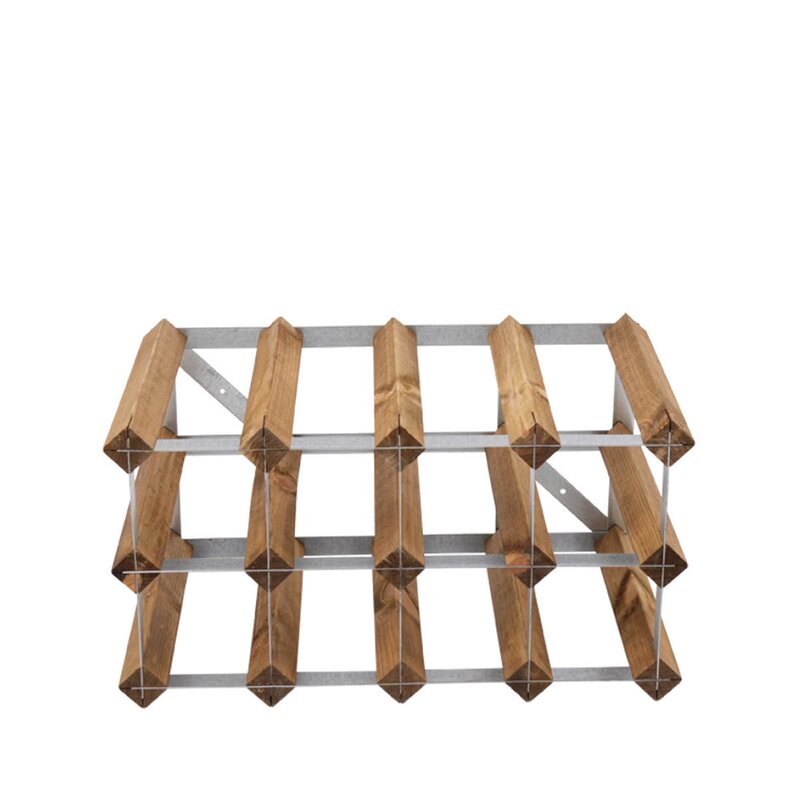 The Swedish Wine Rack Factory Vinställ 12 flaskor monterad ljus ek