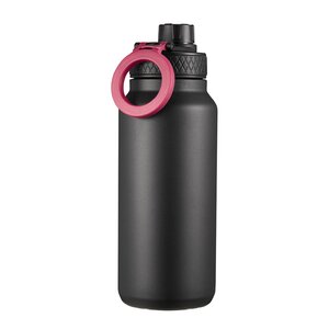 Dorre Flory termosflaska 0,9 L med magnetisk mobilhållare svart/rosa