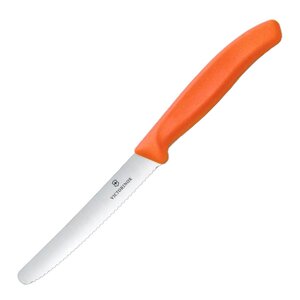 Victorinox Swiss Classic tomatkniv / bordskniv tandad 11 cm orange