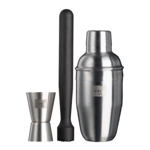 Vacu Vin Cocktail Set Basic Silver/Svart