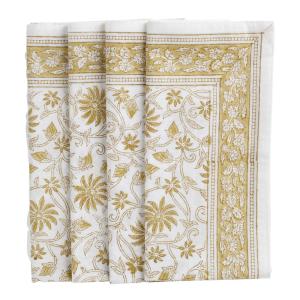 Chamois Margerita servett 50x50 cm 4-pack yellow olive